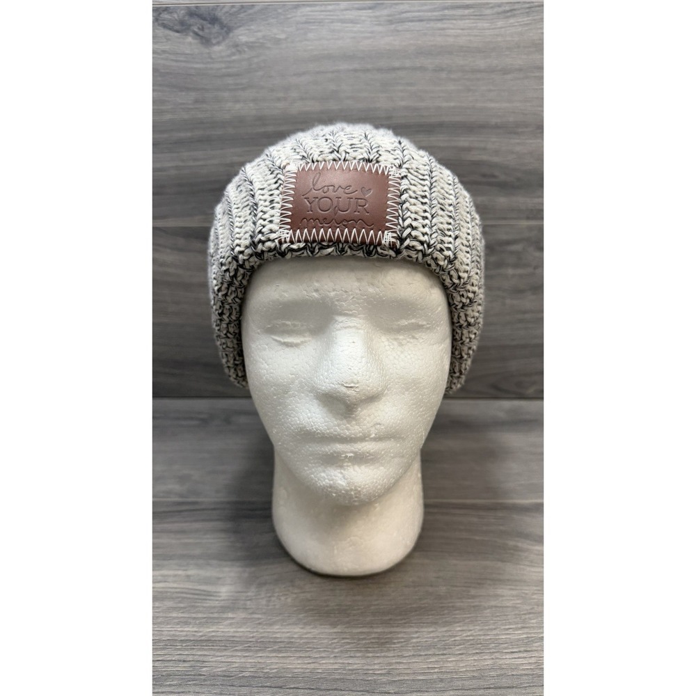 Love Your Melon Cuffed Beanie Hat, Black Speckled Outdoor Ski Snowboard